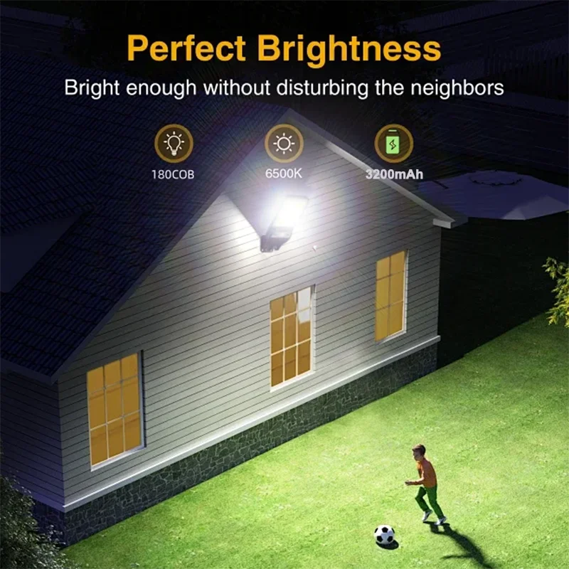 500000LM Ultra Powerful Solar Lamp 120° Wide Range Lighting Outdoor Solar LED Lights 3 Modes With Remote Control Street Lamp