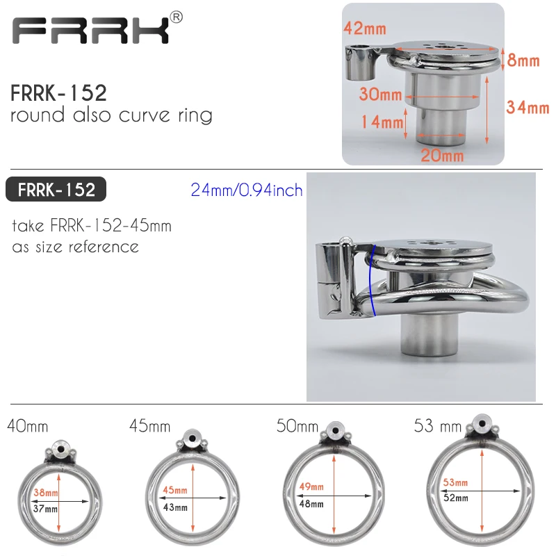 FRRK Flat Pancake Chastity Cage Urethral Metal Penis Rings Stainless Steel BDSM Sex Toys Intimate Products for Adults 18