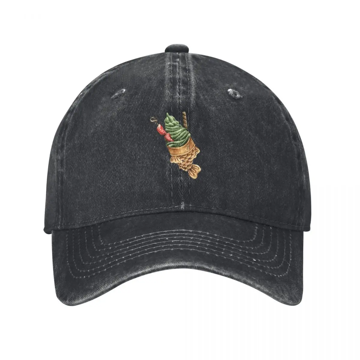 

Japanese Taiyaki Green Tea Fish-Shaped Wafer Ice Cream Baseball Cap Rugby Beach Men's Baseball Women's