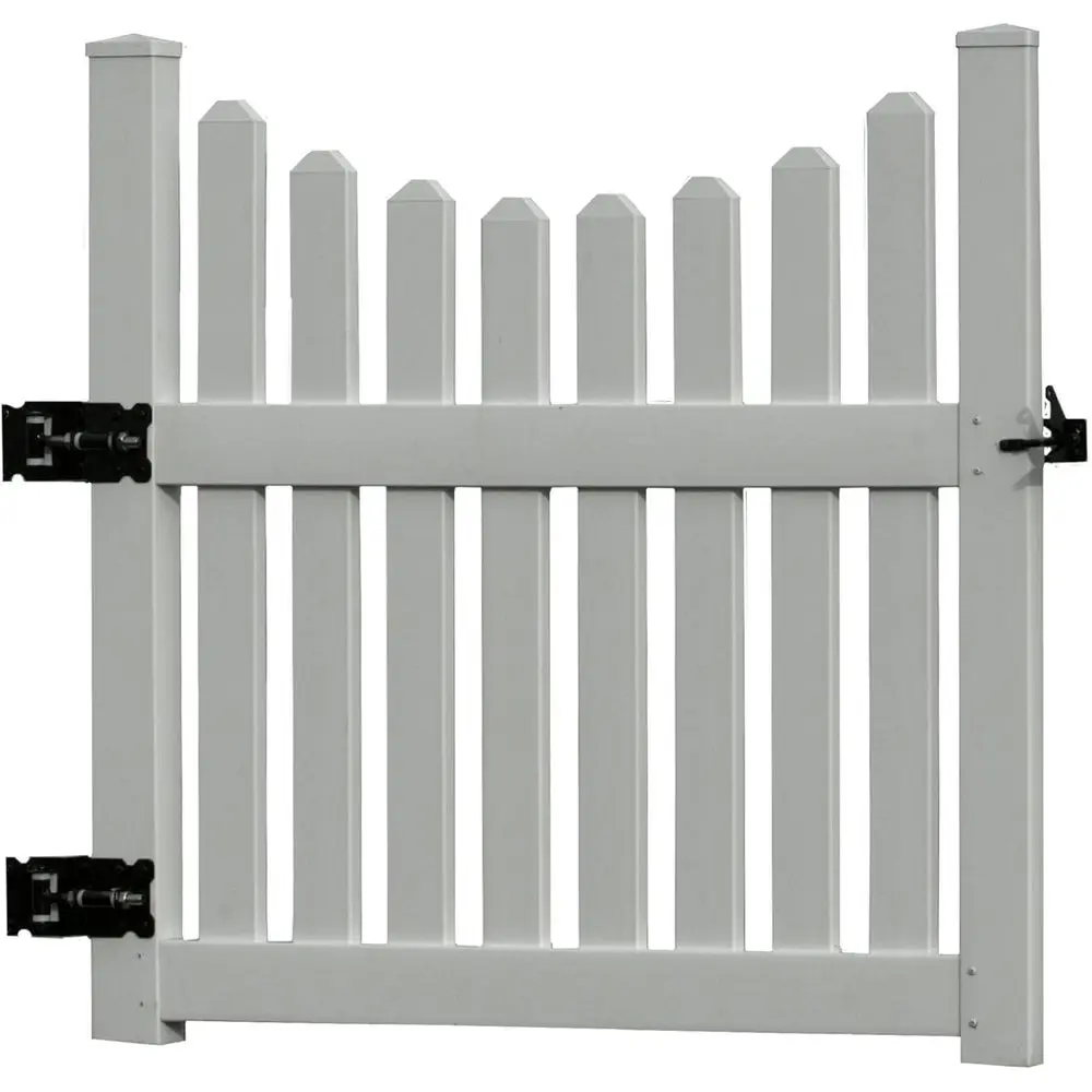 

Ворота для забора из винилового пикетного ограждения шириной 48,5 дюймов