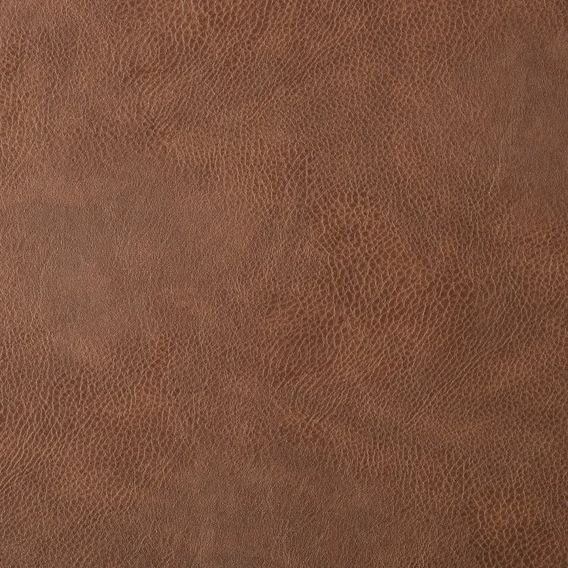 Persia Faux Leather Round Placemat, Brown, 15 in, 1 Piece