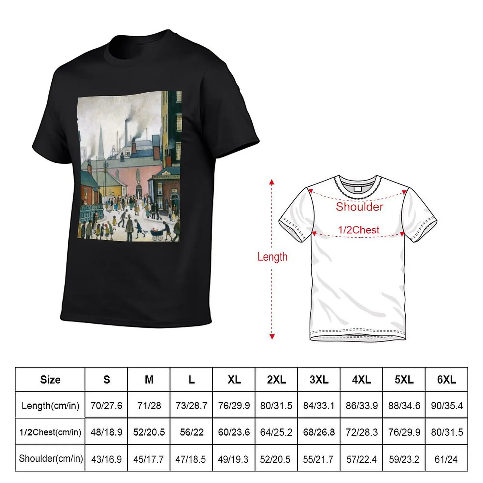 L S Lowry T-Shirt graphic t shirt vintage quick-drying shirts graphic tee men