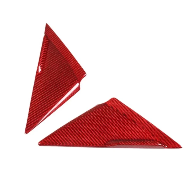 For Nissan GTR R35 Real Dry Carbon Fiber 08-2016 Exterior Window A-pillar Triangular Decorative Sticker Modification Body Kit