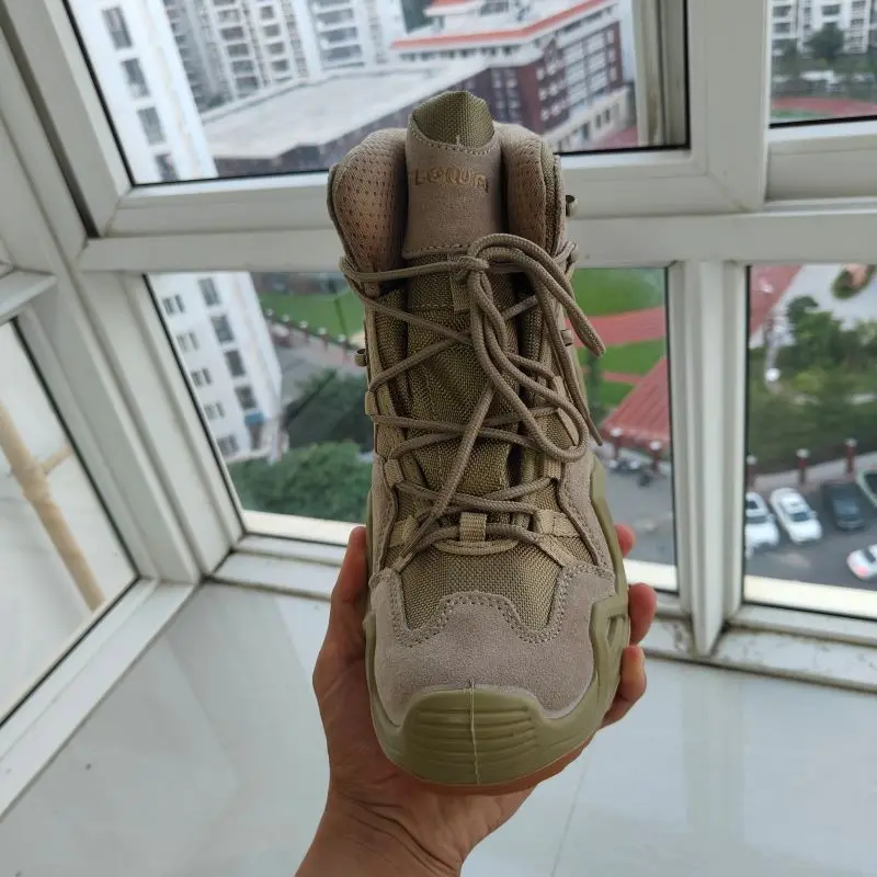 

2025 New Hiking Shoes For Men High Top Outdoor Walking Shoe Man Rubber Sole Mountaineering Boots Mens Sport Sneakers