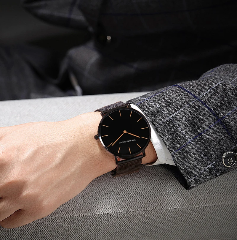 Japanese Original Reloj Hombre 3Bar Waterpoor Simple Casual Quartz Watches for Men High Quality Stainless Steel gifts for  him