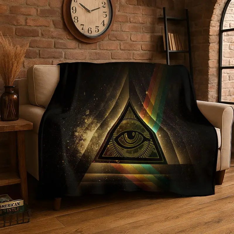 Retro Egyptian Mural Hieroglyphics Symbol Flannel Blanket Soft Warm Throw Blanket for Bedroom Living Room Bed Travel Picnic Gift