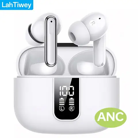 하이브리드 능동형 소음 차단 무선 이어버드 Bluetooth 이어폰, 이어폰형 무선 헤드폰 ANC, TWS Bluetooth 5.3 헤드셋