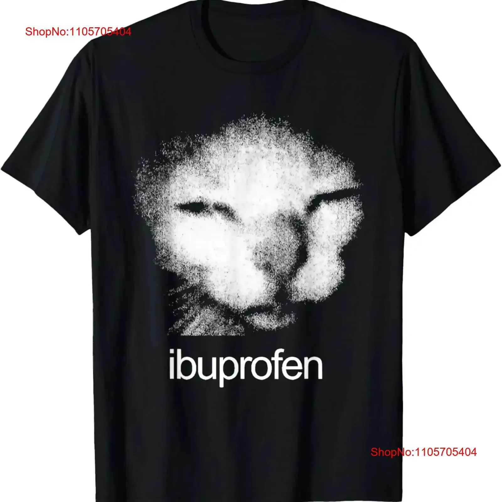 Funny Ibuprofen Cat Meme with Cringe Ugly Feline Face T Shirt long or short sleeves vintage Washed graphic Breathable