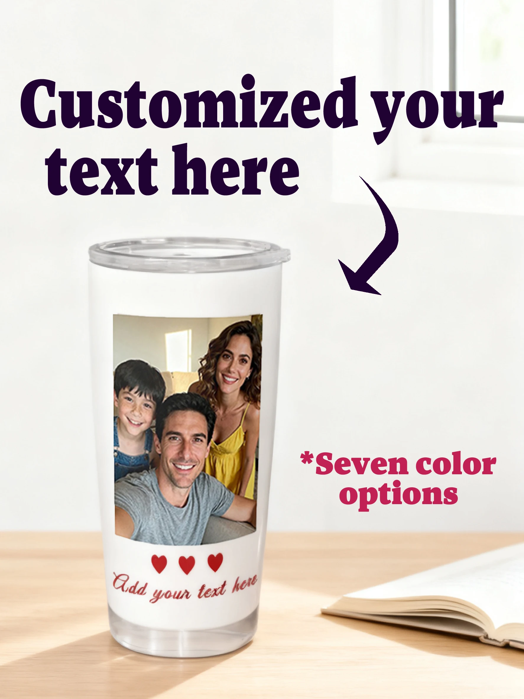 Tasse d'eau personnalisée de 20 onces, tasse de voyage avec nom personnalisé, tasse d'eau en acier inoxydable, tasse d'eau isolée