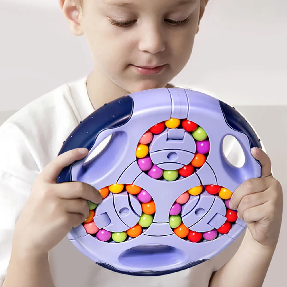 Perles roulantes anti-Stress, jeu de Fidgeting, disque de haricot rotatif, jeu de décompression, Cube éducatif pour enfants, doigt sensoriel