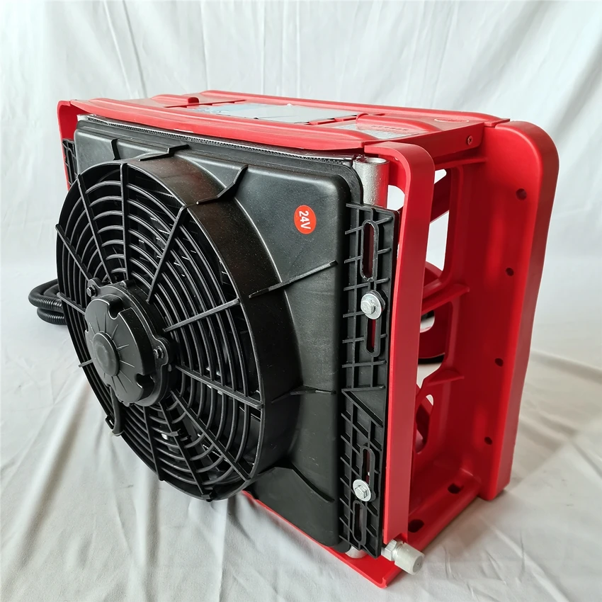 مركبة هندسية سهلة التركيب كابينة 24 فولت 12 فولت مكيف وقوف السيارات مبرد الهواء للشاحنة #4