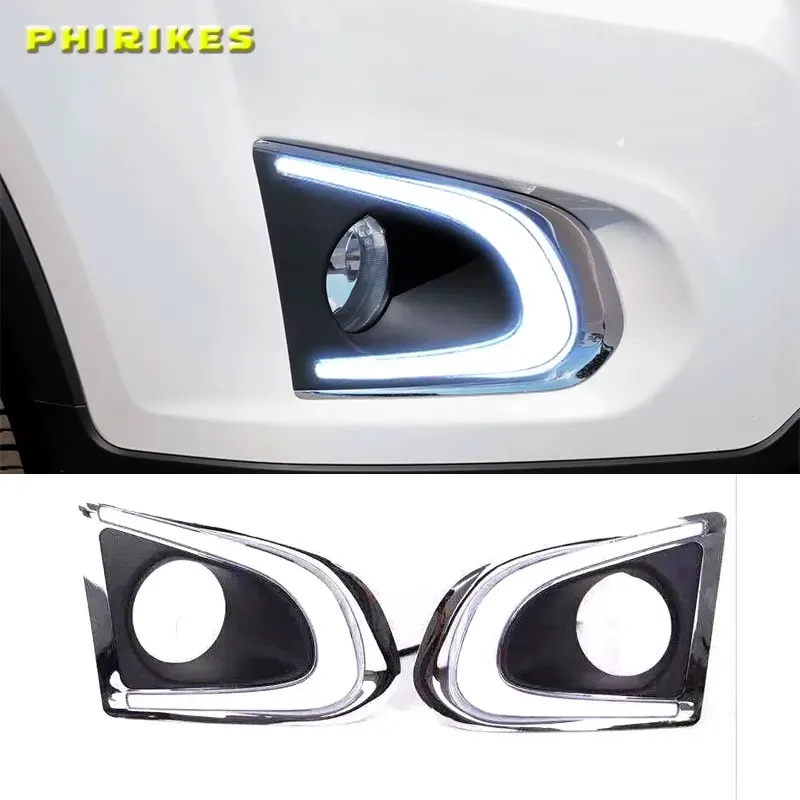 

DRL For Chevrolet TRAX Chevy 2014 2015 Daytime Running Lights fog lamp cover headlight 12V Daylight car-styling