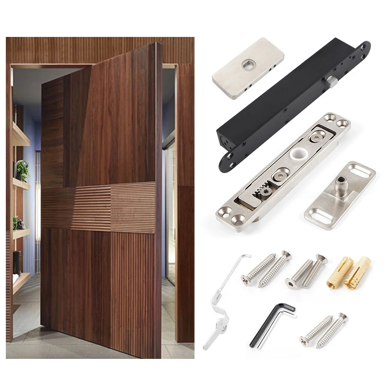 Modern Stainless Steel Central Axis Hardware Fittings Hidden 360 Degree Turn Pivot Entry Revolving Accessories