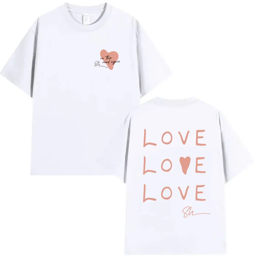 رائجة البيع شون مينديز جولة عالية الجودة 2025 Harajuku تي شيرت الرجال المتضخم تي شيرتات قطن الصيف عادية تي شيرت المشجعين هدية