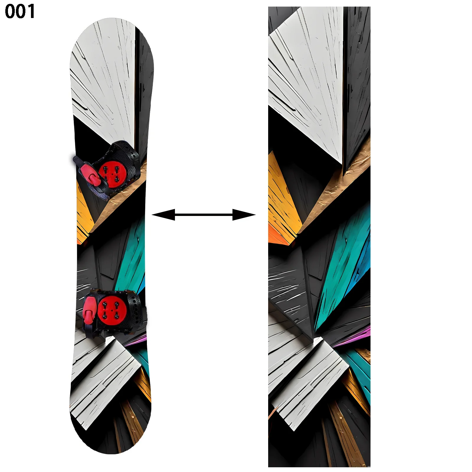 

1 piece Geometric Colorful Snowboard Sticker Snowboard Personalized Decoration Sticker Snowboard Decoration Sticker