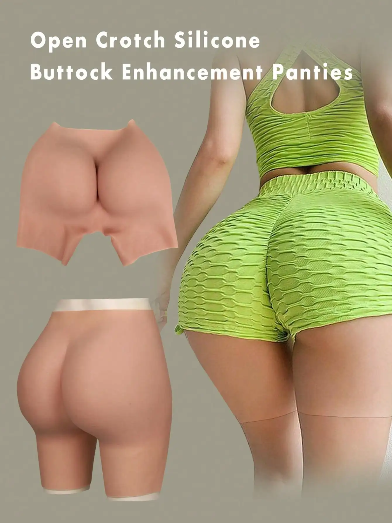 Silicone shaping butt-lifting shorts, increase hip and buttock circumference, enhance curves