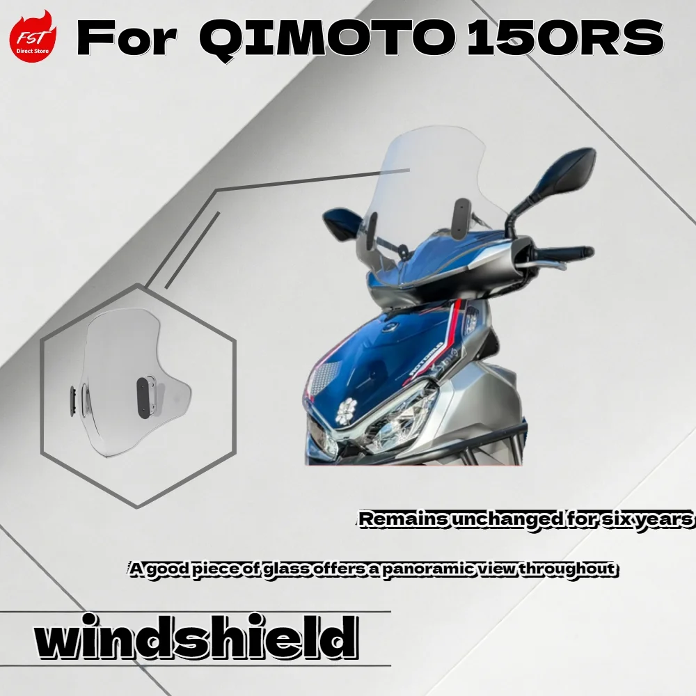 

For QJMOTOR 150RS Modified PC Heightened Windshield Front Wind Deflector for Enhanced Riding Experience