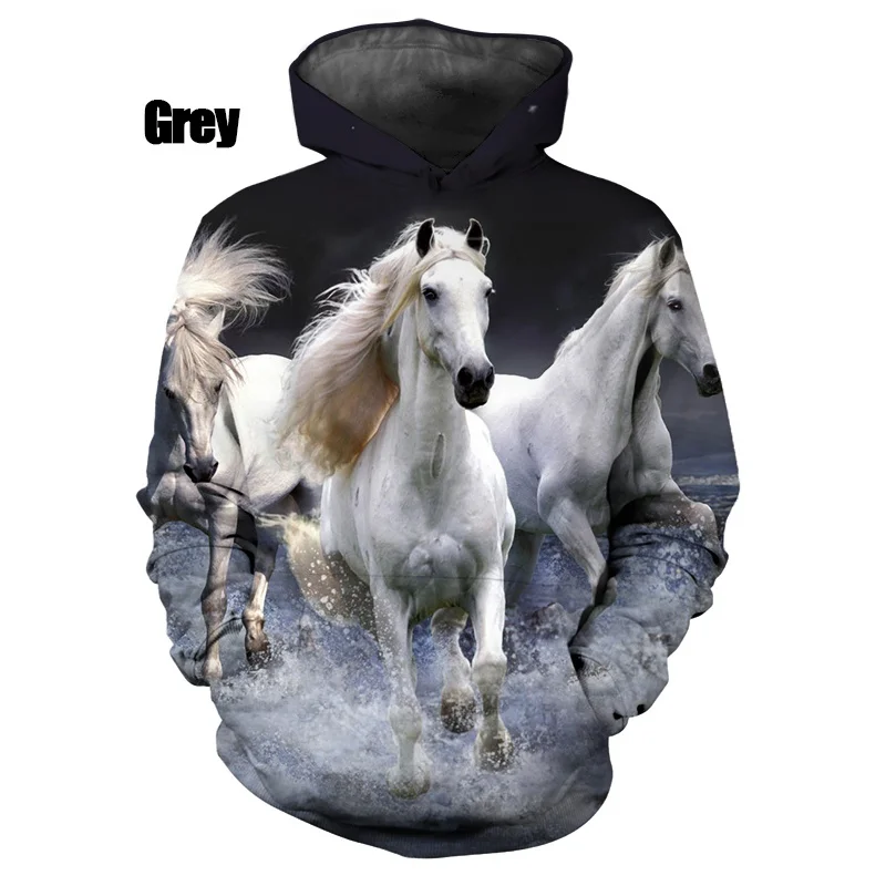 Hot Sale Horses 3D Print Hoodie Sweatshirts Men Women Fashion Casual Long Sleeve Pullover Print Harajuku Streetwear Hoodies