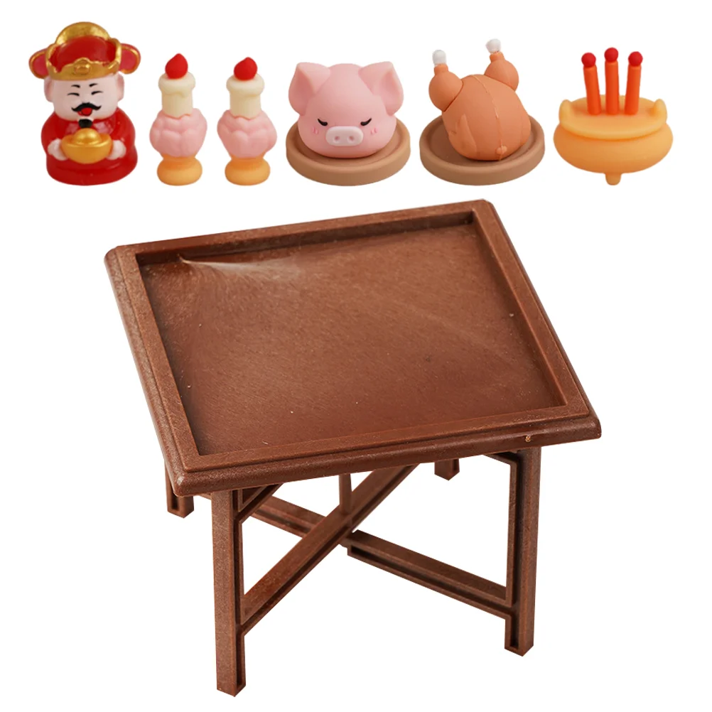 

Welcoming The God of Wealth Model Mini Ornament Miniature Treasure Office Decoration Desktop Tabletop for Home Statues