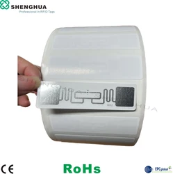 50pcs/lot UHF Passive Smart RFID Inventory Stickers Barcode Printable RFID Tag Label With EPC Class1 Gen2