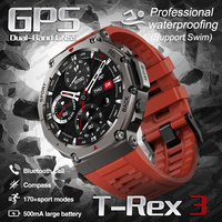 2025 NEW T-Rex 3 Men Outdoor Military GPS Smart Watch AMOLED HD Screen Compass BT Call 5ATM Waterproof 170+sport Swim Smartwatch