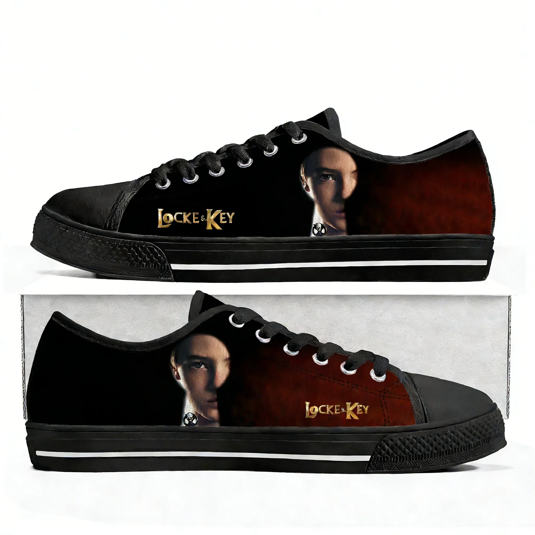 

Кроссовки Locke & Key Low Top высокого качества для мужчин, женщин и подростков, повседневные модные кеды из канваса с узорами, обувь на заказ