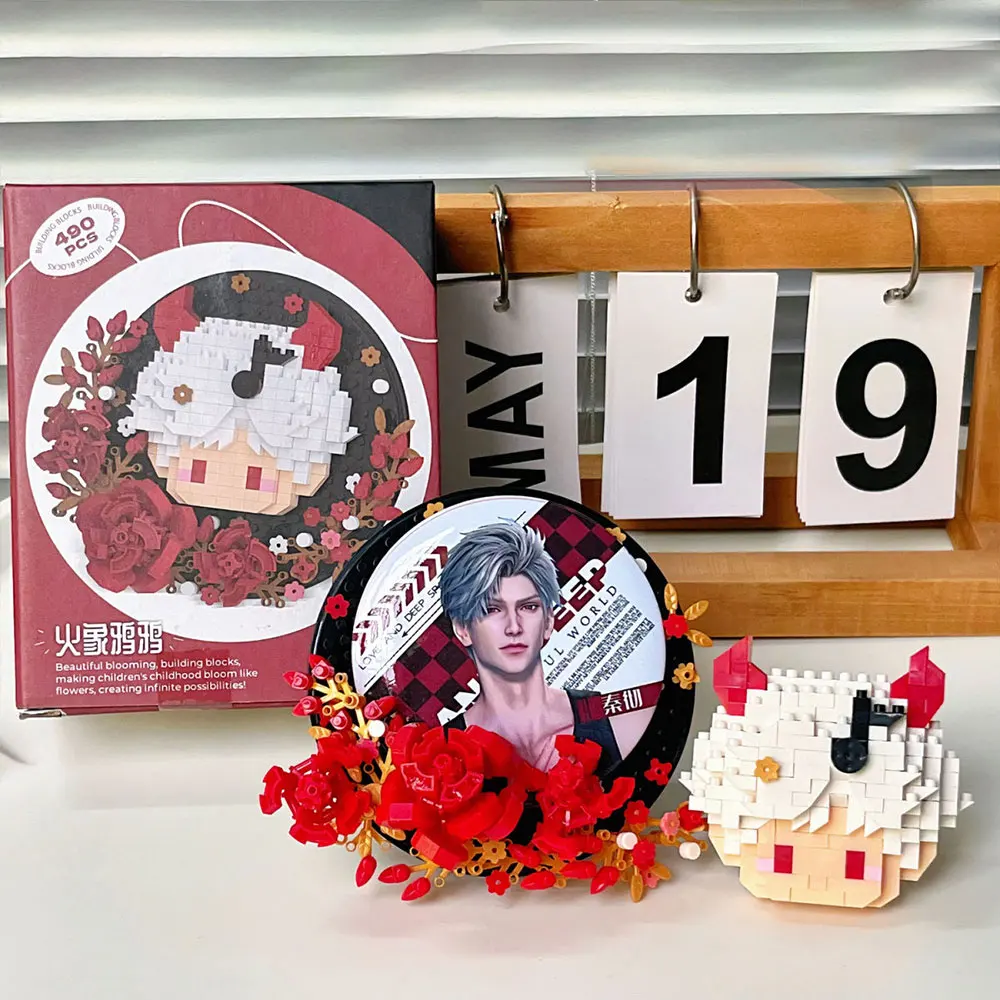 Love and Deepspace Badge Display Stand, Zayne Rafayel Sylus Xavier Mosaic Building Block Display Stand, Goods Decor Girl Gift