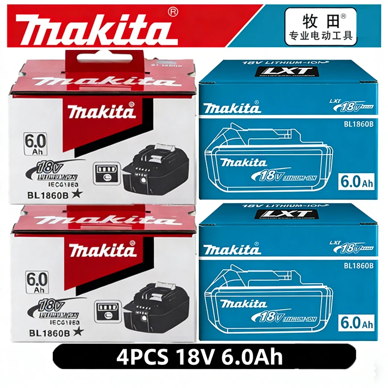 100% Original 18V Makita 6Ah Ersatzakku Bl1840 Bl1830B Bl1850B Bl1850 Bl1860 Bl1815 Lithium-Batterie