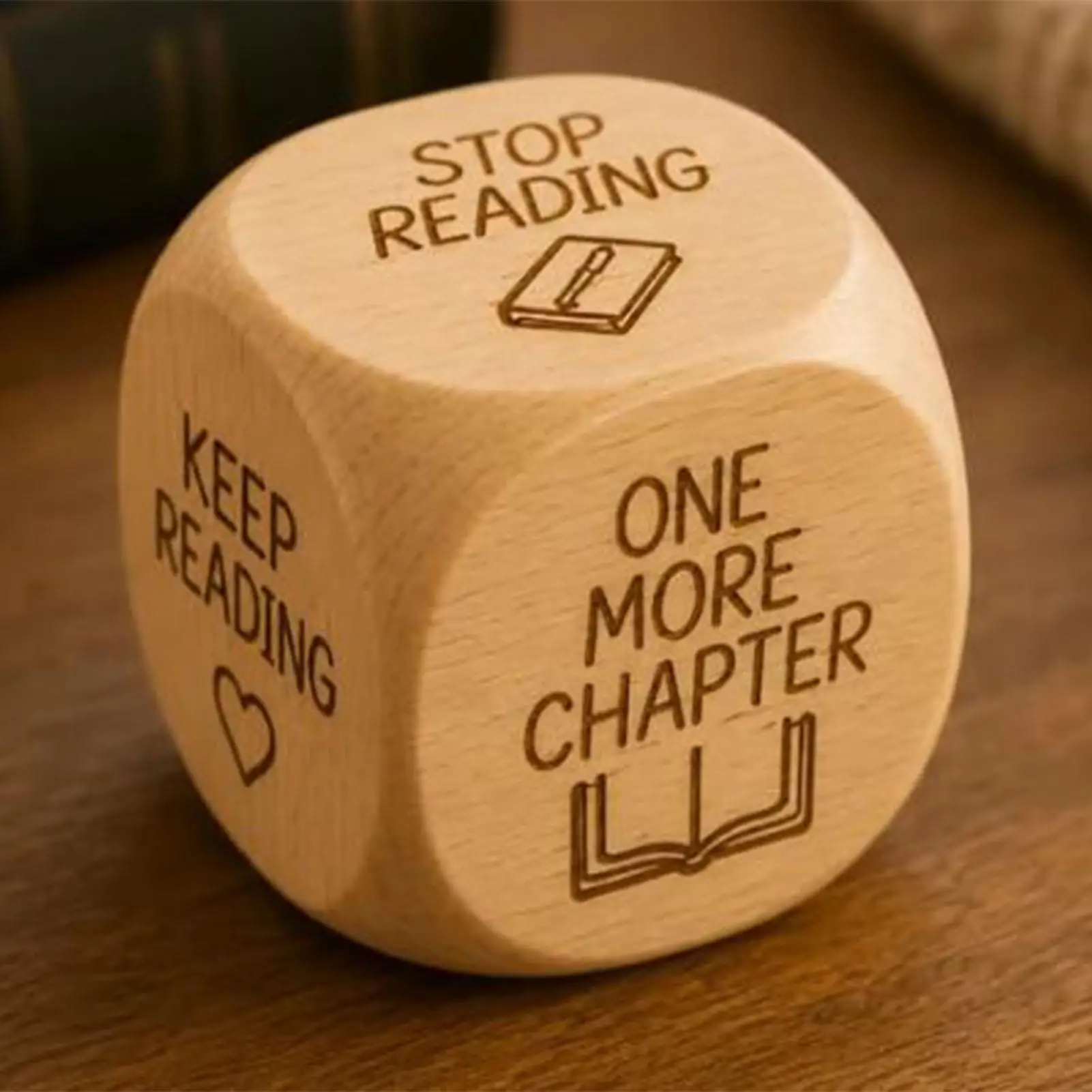 Decision Dice Wooden Reading Choice Dice Choice Maker For Home Bedroom Study Apartment Shelf Mantel Coffee Table Book Club Party