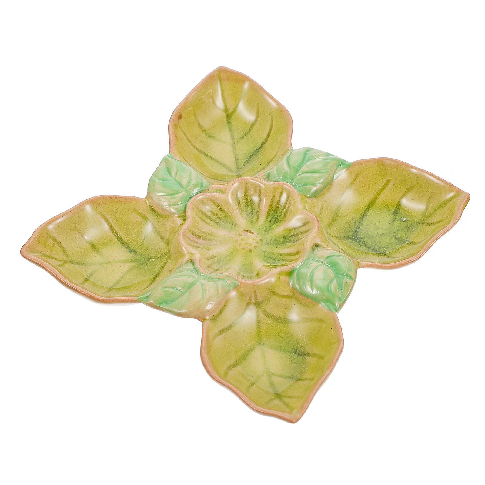 

Ceramic Essential Oil Bowl Leaf Shape Safe Healthy Material Facial Mask Spa Aroma Dish Home Salon Storage Plate