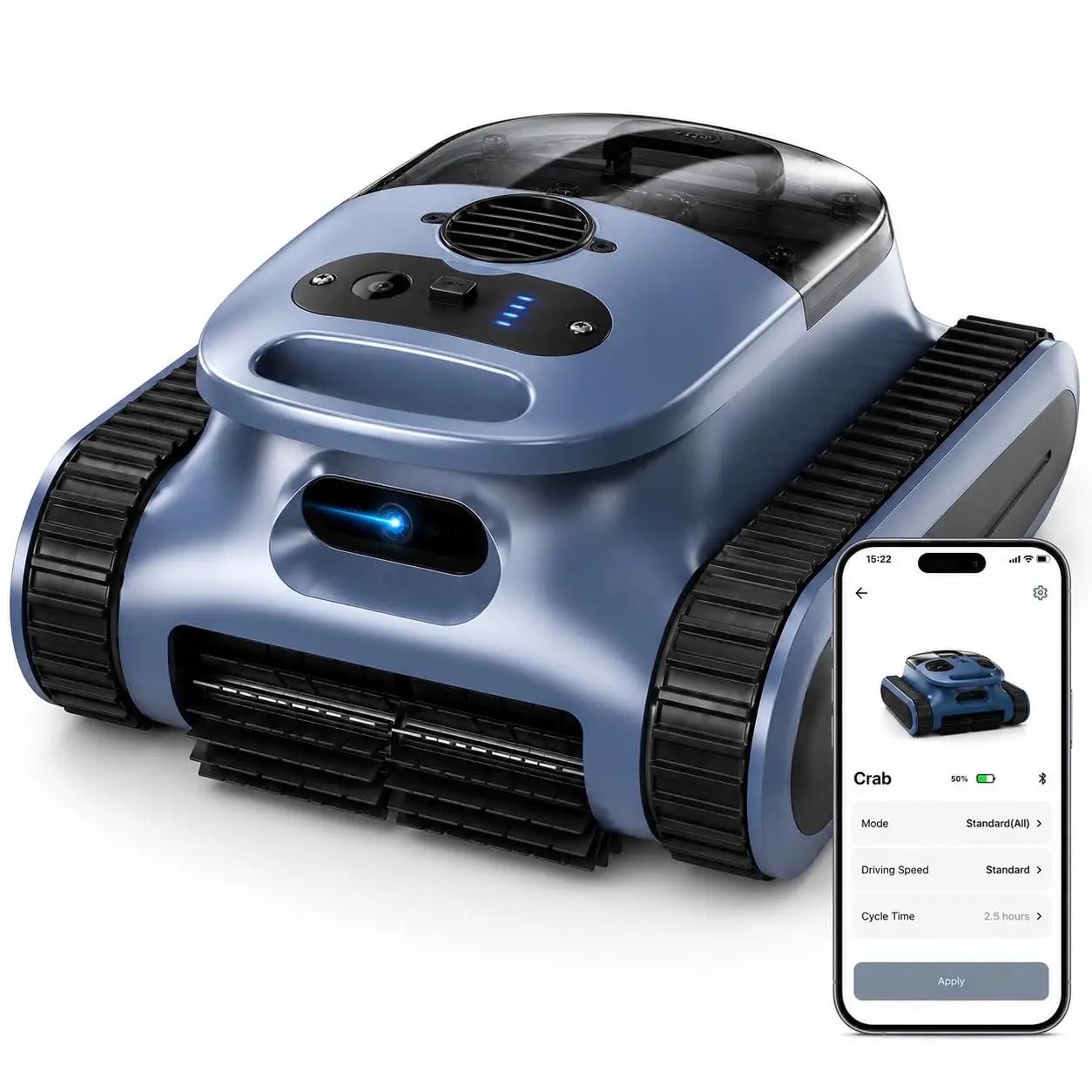 Cordless Robotic Pool Cleaner, Pool Vacuum with 180W Brushless Motor, 45,000Pa Suction, AI-Powered Path Sonar, Customized