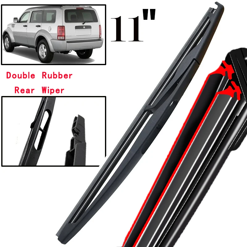 

Car Wiper 11" Rear Wiper Blade For Dodge Nitro 2007 - 2009 Windshield Windscreen Clean Tailgate Window Car Rain Brush