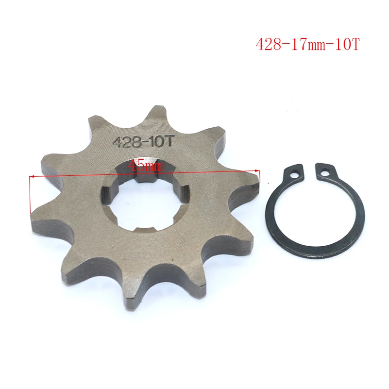 Motorcycle parts Sprocket 428 10T 11T 12T 13T 14T 15T 16T 17T 18T 19T 17mm 20mm Gear for Dirt Pit Bike ATV Quad Go Kart Buggy