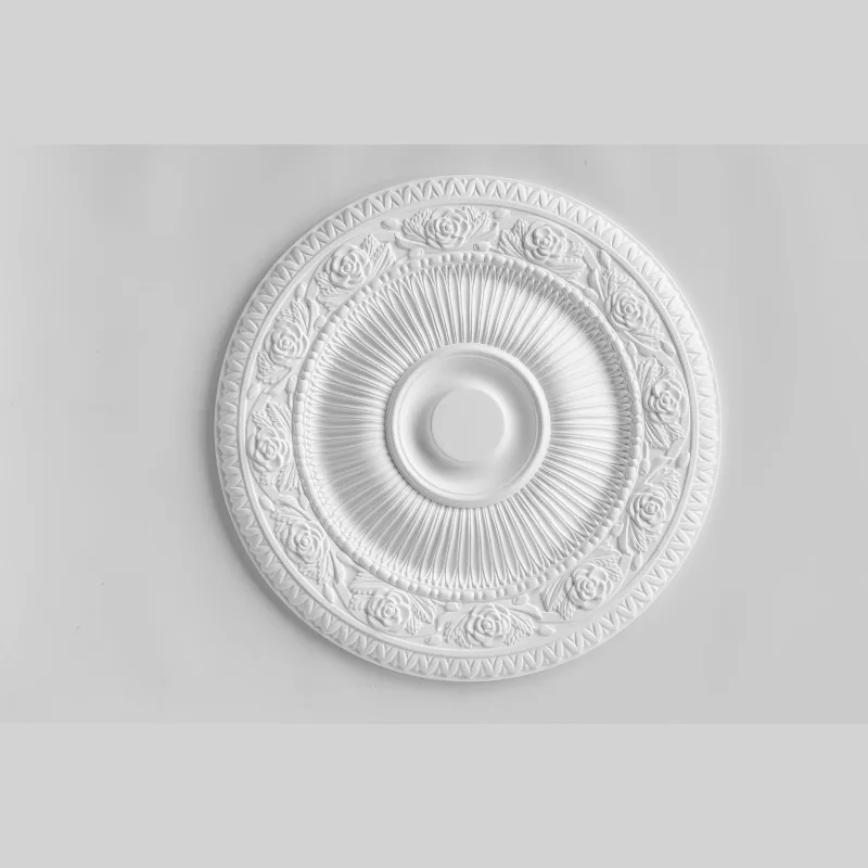 JM7056  Ceiling High Density PU Polyurethane Ceiling Decoration Carved Lamp Tray