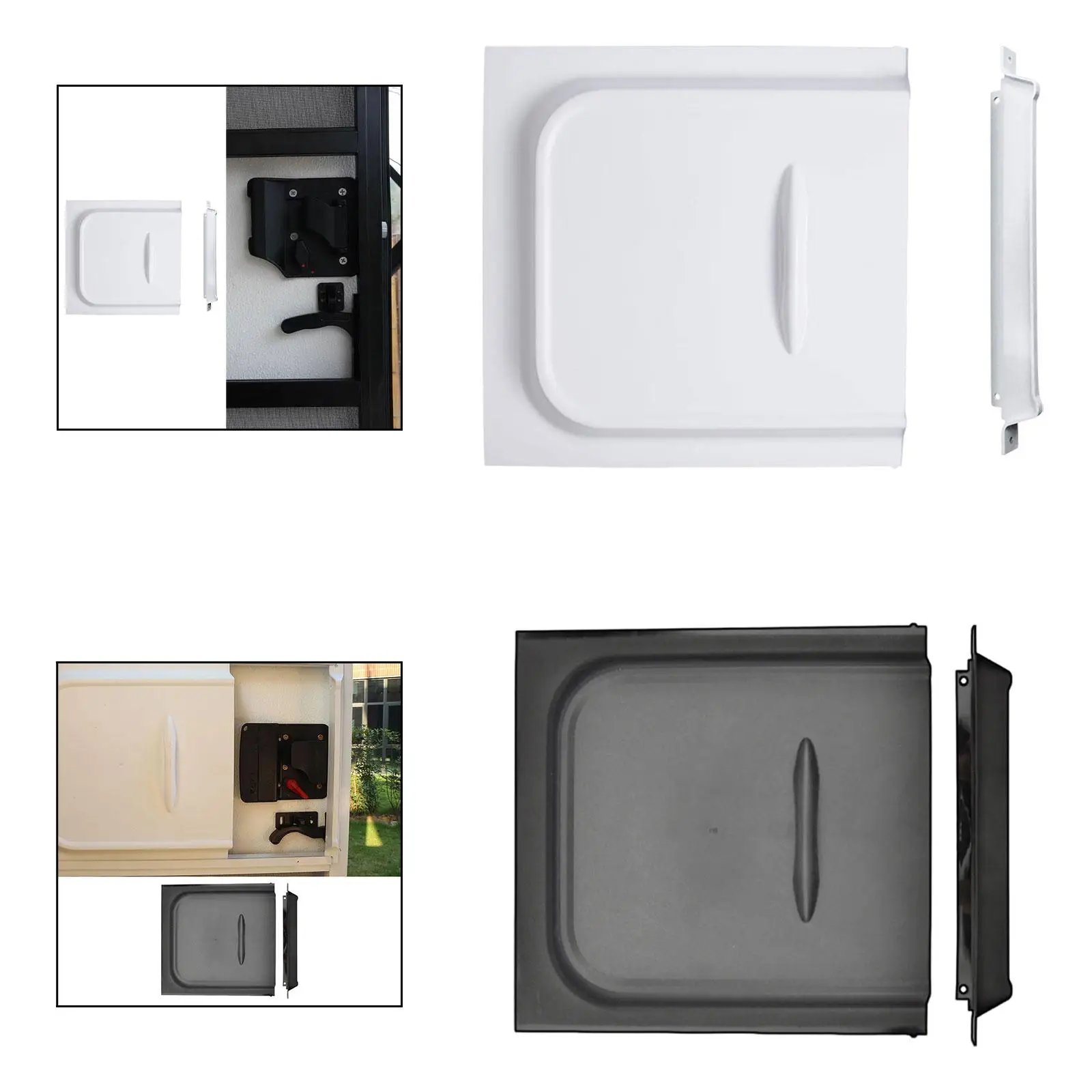 

User Friendly RV Screen Door Panel Replacement 12 Inch Sturdy PP Slider Protective Blocker for Travel Trailer Home