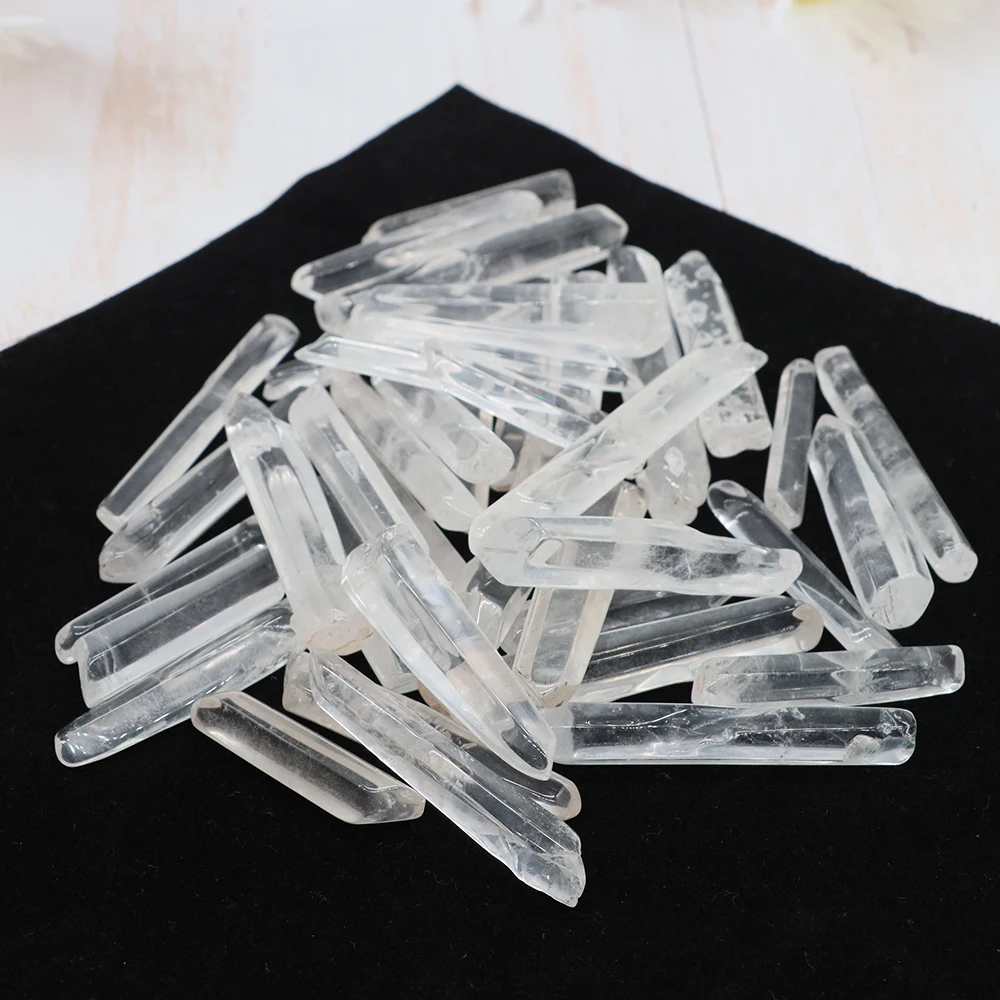 Natural Clear Quartz Healing Crystal Stone Single Pointed Wand Column Mineral Specimen Home Decor Decoration Craft Random Size