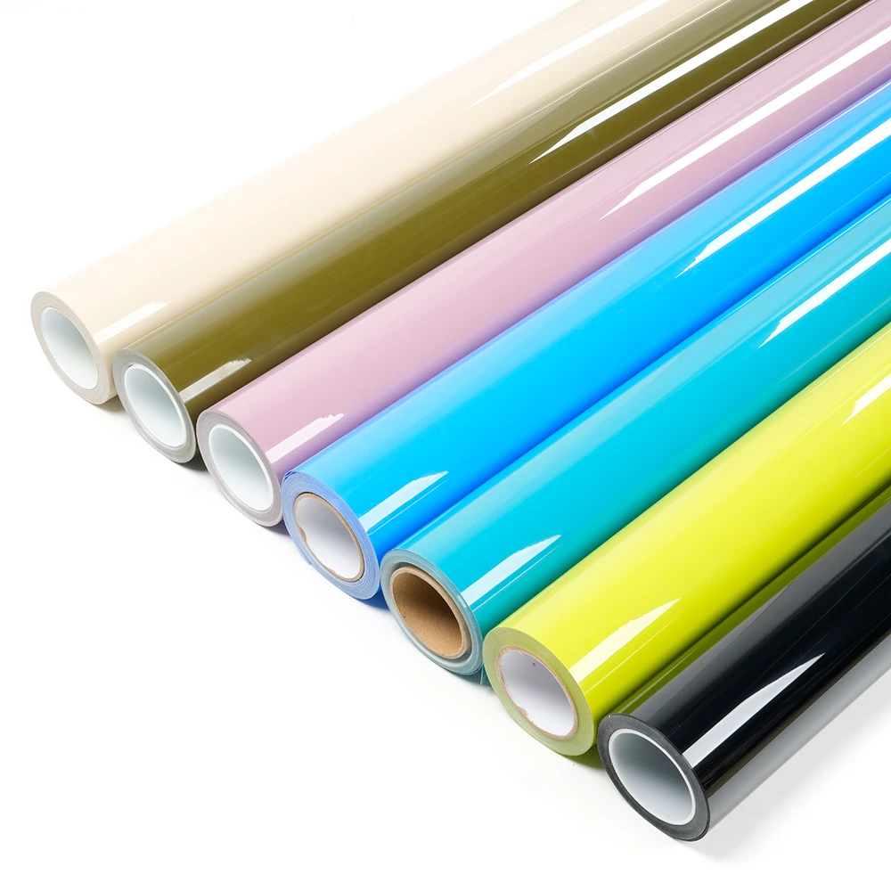 

Оптовая продажа с завода: Съемная виниловая пленка для авто с клеевым слоем PET, суперглянцевая, черная, белая, красная, желтая, в рулонах.