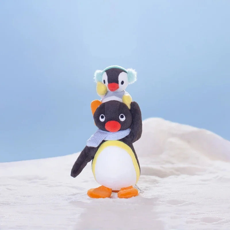 Pingu Anime Figure Winter Series Pingu\'S Winter Charm Snowman Sleepy Sister Going Out Shopping Doll Plush Toy Cute Decoration