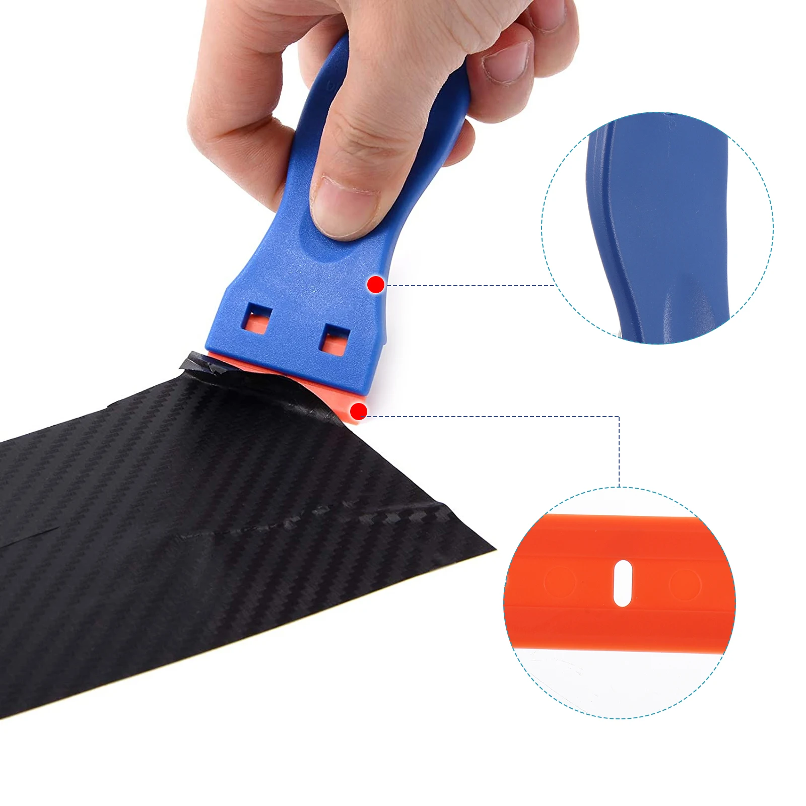 

3Pcs Portable Plastic Razor Scraper Combination for Effortless Cleaning of Stickers Decals Glue