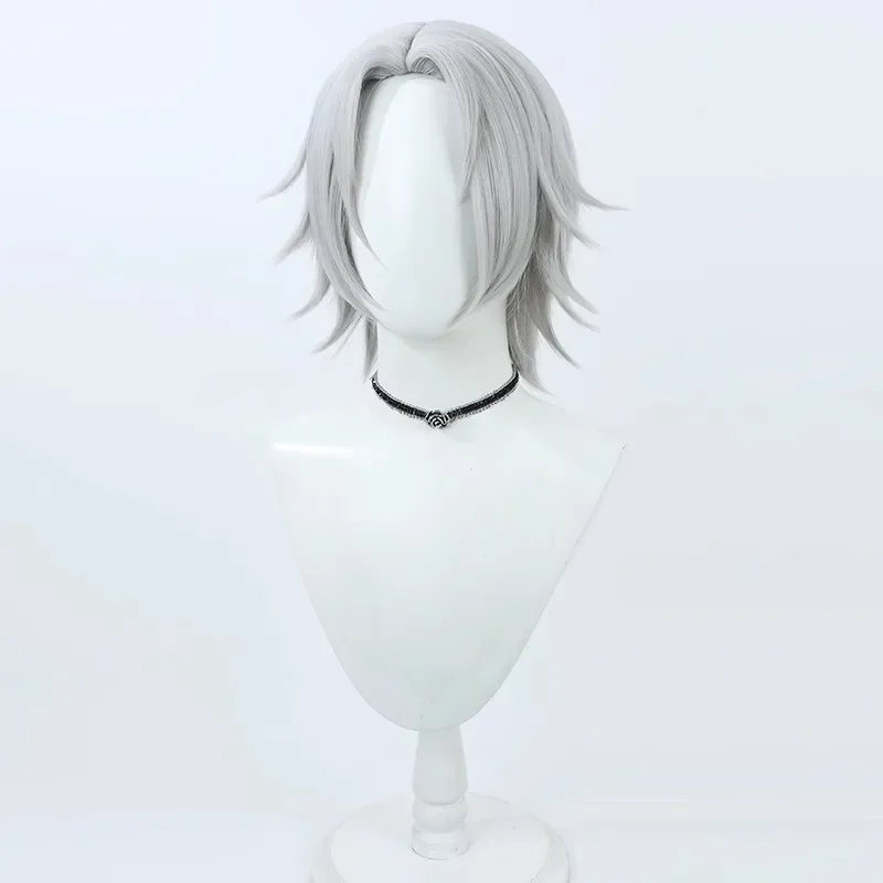 qwerrtyu. 123456   كوسبلاي [مجاني] مجموعة معبد السجن المعلم رجل كوس شعر مستعار فضي رمادي Gokudera Hayatoasdffghjk 987764