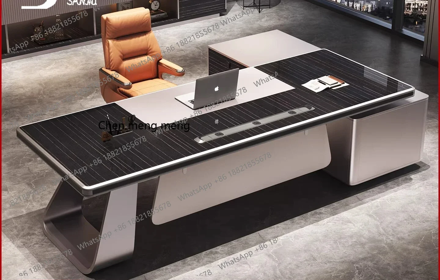a55 Executive Desk President Manager Desk Light Luxury Advanced Office Light Luxury Office Desk and Chair Combination
