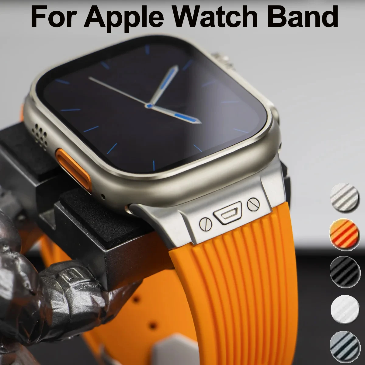 Sport Rubber Band for Apple Watch Ultra 3 2 1 49mm Series 11 10 46mm Soft Strap for Iwatch 9 8 7 6 5 4 SE3 2 44mm 45mm Bracelet