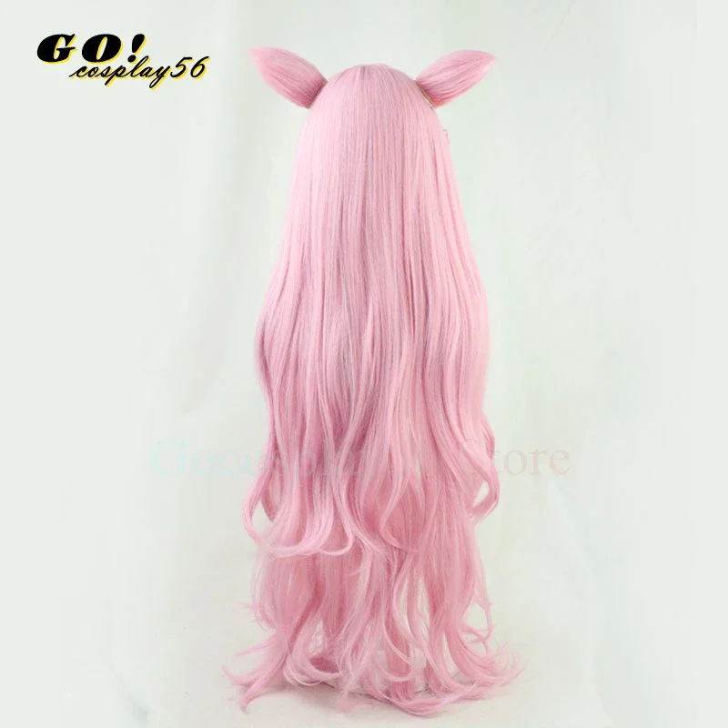 Vtuber Huku koyori cosplay wig ears tail hololive curly long straight pink heat resistant hair YouTubers Ber girls holox role pl