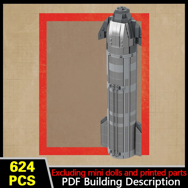 Reusable Heavy-Lift Rocket Model MOC Building Bricks War Equipment Modular Technology Gifts Holiday Assemble Children Toys Suit