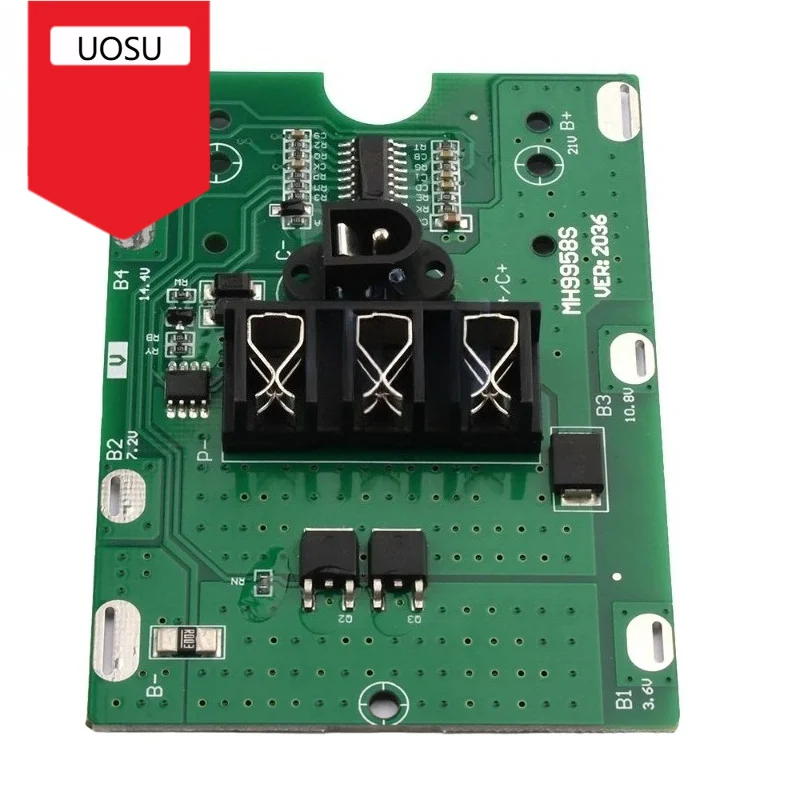 5S 21V 20A Lithium Battery Charging Protection Board BMS Module NTC Temperature Protection DC Connector For Drill Motor Tools