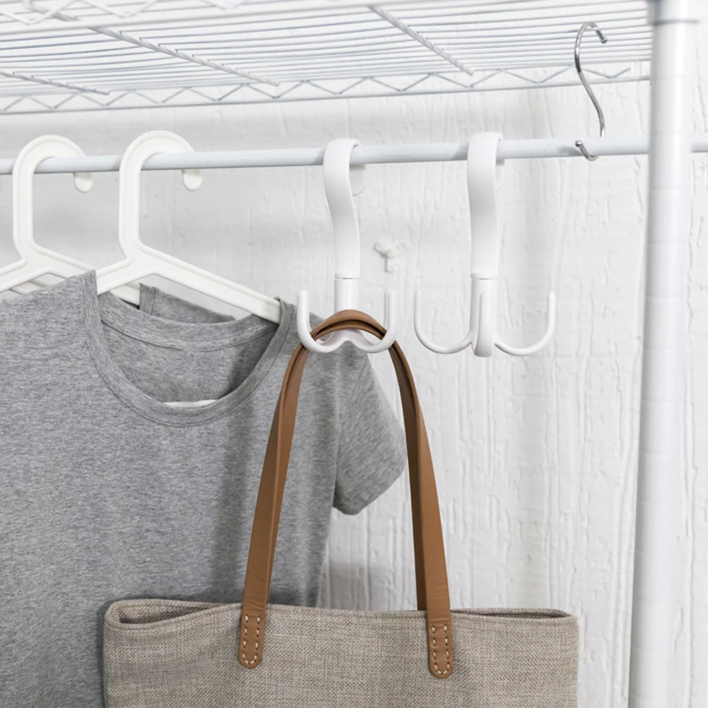 

3Pcs Rotating Hanger Hook 360 Degree Four Hooks Organizer for Ties Scarves Belts Hats Bags Accessories Rotating Hanger Hook