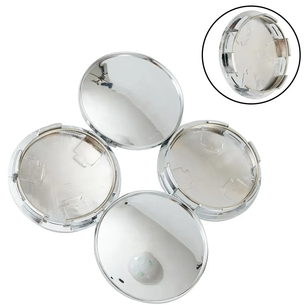 4pcs Car Wheel Center Cap 63mm 68mm Universal Chrome Silver ABS Accesorios Coche Car Wheel Center Hub Cap Cover Kit