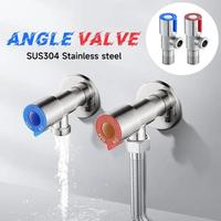 G1/2 Stainless Steel Hot Cold Inlet Valve Toilet Filling Angle Valves Sink Basin Water Heater Faucet for Kitchen Bathroom