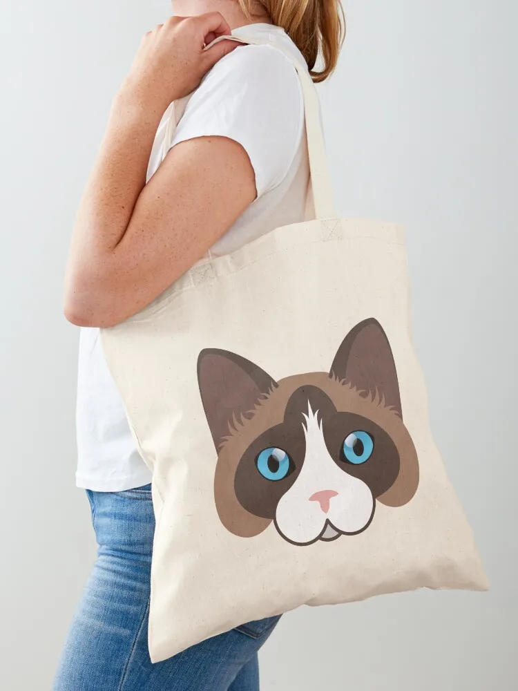 

Сумка-шоппер с изображением кошки на снегоступах, большая женская сумка, сумка для мужчин и женщин