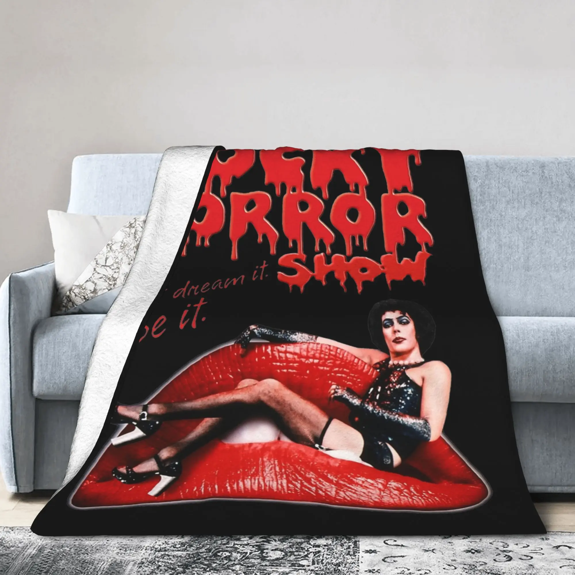 The Rockys Horror Picture Show Blanket Coral Fleece Plush Summer  Multi-function Soft Throw Blankets for Bedding Car Bedspread